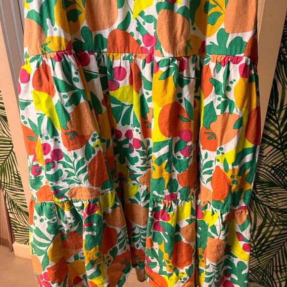 J. Crew Floral Ruffle Sleeve Tiered Mini Dress Size 4 - Picture 6 of 10